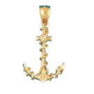 14K GOLD NAUTICAL CHARM - ANCHOR #1117