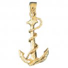 14K GOLD NAUTICAL CHARM - ANCHOR #1116