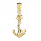 14K GOLD NAUTICAL CHARM - ANCHOR #1115