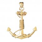 14K GOLD NAUTICAL CHARM - ANCHOR #1111