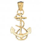 14K GOLD NAUTICAL CHARM - ANCHOR #1108