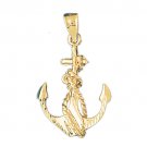 14K GOLD NAUTICAL CHARM - ANCHOR #1107