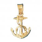 14K GOLD NAUTICAL CHARM - ANCHOR #1105