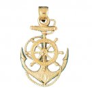14K GOLD NAUTICAL CHARM - ANCHOR #1098