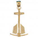 14K GOLD NAUTICAL CHARM - ANCHOR #1086