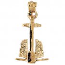 14K GOLD NAUTICAL CHARM - ANCHOR #1084