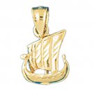 14K GOLD NAUTICAL CHARM - SAILBOAT #1276