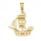 14K GOLD NAUTICAL CHARM - SAILBOAT #1271