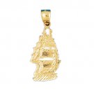14K GOLD NAUTICAL CHARM - SAILBOAT #1269