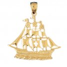 14K GOLD NAUTICAL CHARM - SAILBOAT #1263