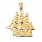 14K GOLD NAUTICAL CHARM - SAILBOAT #1262