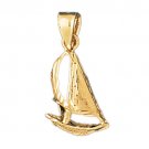 14K GOLD NAUTICAL CHARM - SAILBOAT #1252