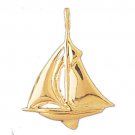 14K GOLD NAUTICAL CHARM - SAILBOAT #1247