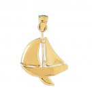 14K GOLD NAUTICAL CHARM - SAILBOAT #1238