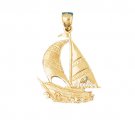 14K GOLD NAUTICAL CHARM - SAILBOAT #1220