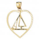 14K GOLD NAUTICAL CHARM - SAILBOAT #1154