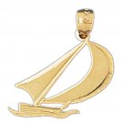 14K GOLD NAUTICAL CHARM - SAILBOAT #1151