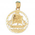 14K GOLD NAUTICAL CHARM - SAILBOAT #1147