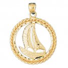 14K GOLD NAUTICAL CHARM - SAILBOAT #1143