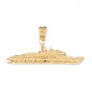 14K GOLD NAUTICAL CHARM - CRUISE SHIP  #1310