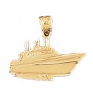 14K GOLD NAUTICAL CHARM - CRUISE SHIP  #1324
