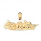 14K GOLD NAUTICAL CHARM - CRUISE SHIP  #1308