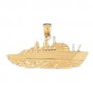 14K GOLD NAUTICAL CHARM - CRUISE SHIP  #1303