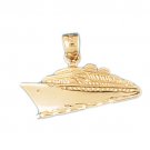 14K GOLD NAUTICAL CHARM - CRUISE SHIP  #1301