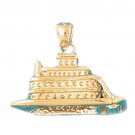 14K GOLD NAUTICAL CHARM - CRUISE SHIP  #1294