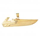 14K GOLD NAUTICAL CHARM - RACING BOAT #1332