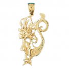14K GOLD NAUTICAL CHARM - MERMAID #1366