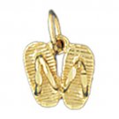 14K GOLD NAUTICAL CHARM - FLIP-FLOP #1500 14K GOLD NAUTICAL CHARM - FLIP-FLOP #1500