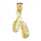 14K GOLD NAUTICAL CHARM - FLIP-FLOP #1499 14K GOLD NAUTICAL CHARM - FLIP-FLOP #1499