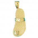 14K GOLD NAUTICAL CHARM - FLIP-FLOP #1488 14K GOLD NAUTICAL CHARM - FLIP-FLOP #1488