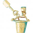 14K GOLD NAUTICAL CHARM - BEACH THING #1483