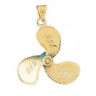 14K GOLD NAUTICAL CHARM - PROPELLER #1218