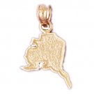 14K GOLD NAUTICAL CHARM - ALASKA #5036