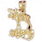 14K GOLD ALASKA CHARM - ELK #5347