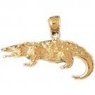 14K GOLD ANIMAL CHARM - GATOR #1644