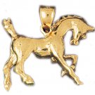 14K GOLD ANIMAL CHARM - #HORSE #1842