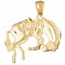 14K GOLD ANIMAL CHARM - #HORSE #1832