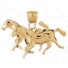 14K GOLD ANIMAL CHARM - #HORSE #1830