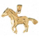 14K GOLD ANIMAL CHARM - #HORSE #1826