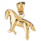 14K GOLD ANIMAL CHARM - #HORSE #1822
