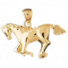 14K GOLD ANIMAL CHARM - #HORSE #1816