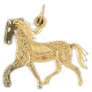 14K GOLD ANIMAL CHARM - #HORSE #1813
