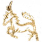 14K GOLD ANIMAL CHARM - #HORSE #1812