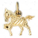 14K GOLD ANIMAL CHARM - #HORSE #1811
