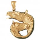 14K GOLD ANIMAL CHARM - #HORSE #1802