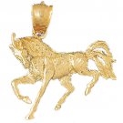 14K GOLD ANIMAL CHARM - #HORSE #1795